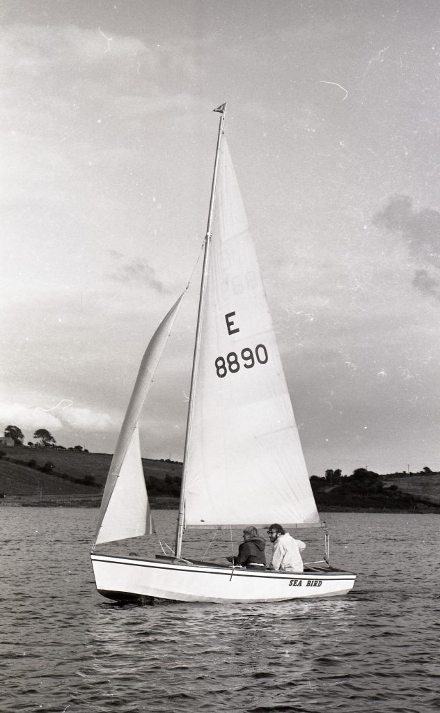 'Sea Bird' out on the newly completed and dammed Siblyback Reservior, August 1970